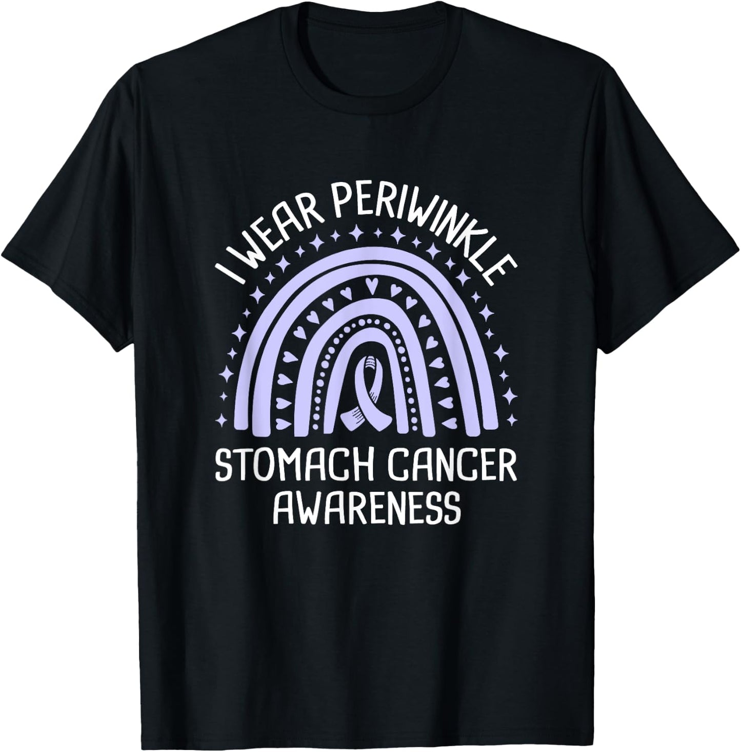 I Wear Periwinkle Stomach Cancer Awareness T-Shirt - T-Shirt | Black