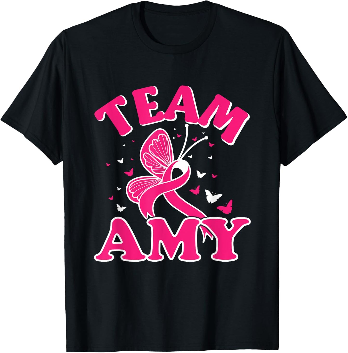 Team Amy - Breast Cancer Awareness Squad T-Shirt - T-Shirt | Black