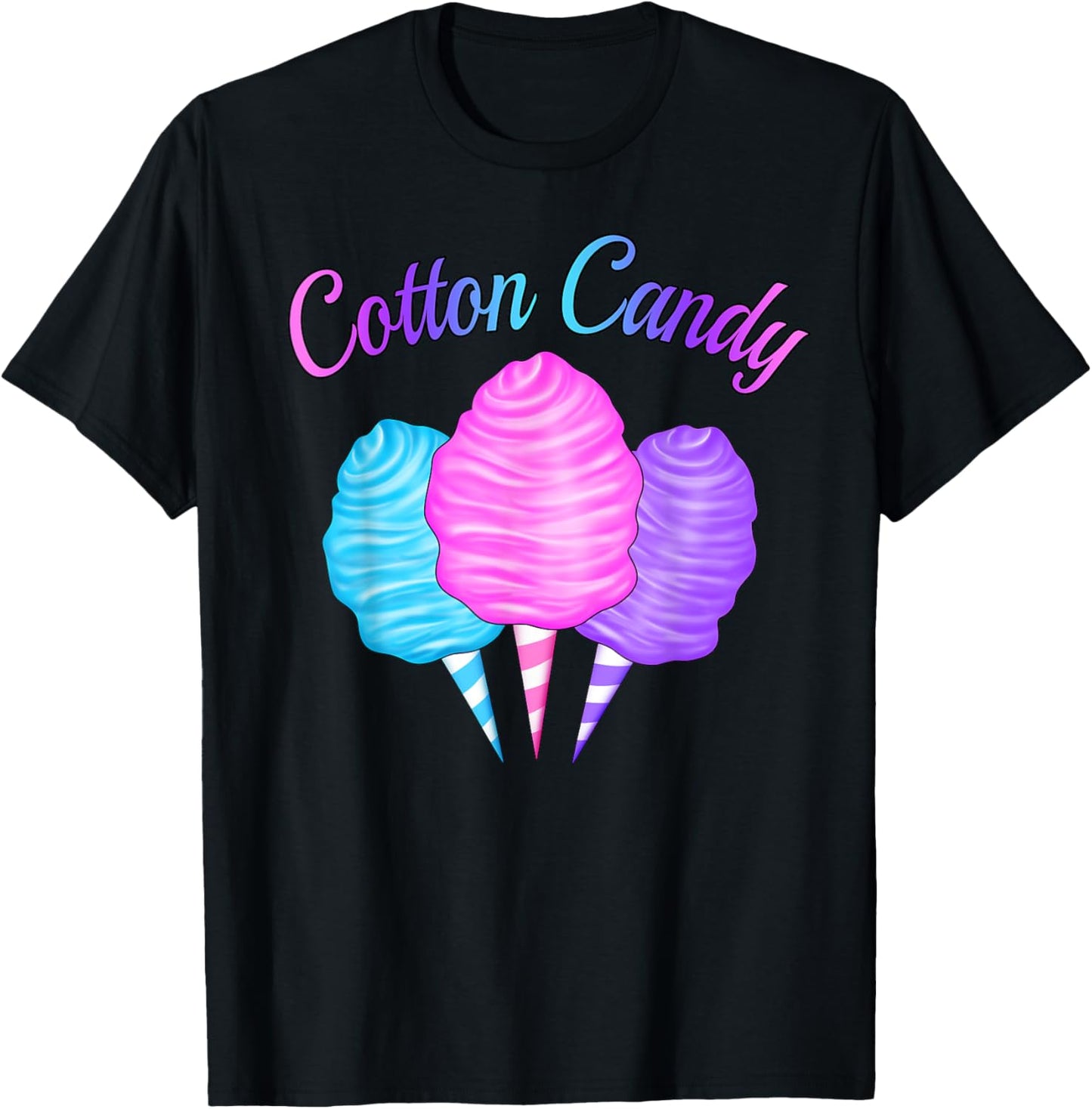 Candy Cone Pink Blue Purple Candy Costume Queen Girl T-Shirt - T-Shirt | Black