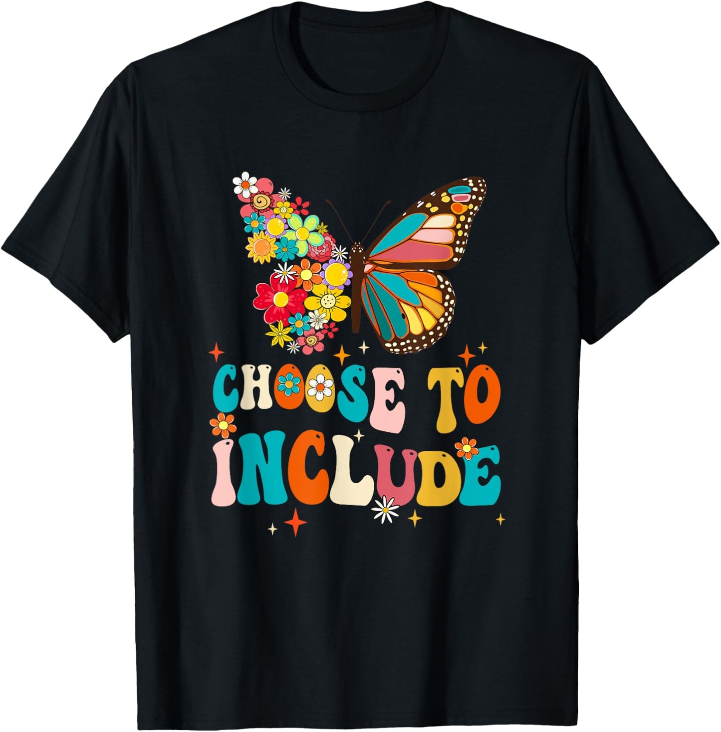 Choose To Include Teacher Special Education Autism Awareness T-Shirt - T-Shirt | Black