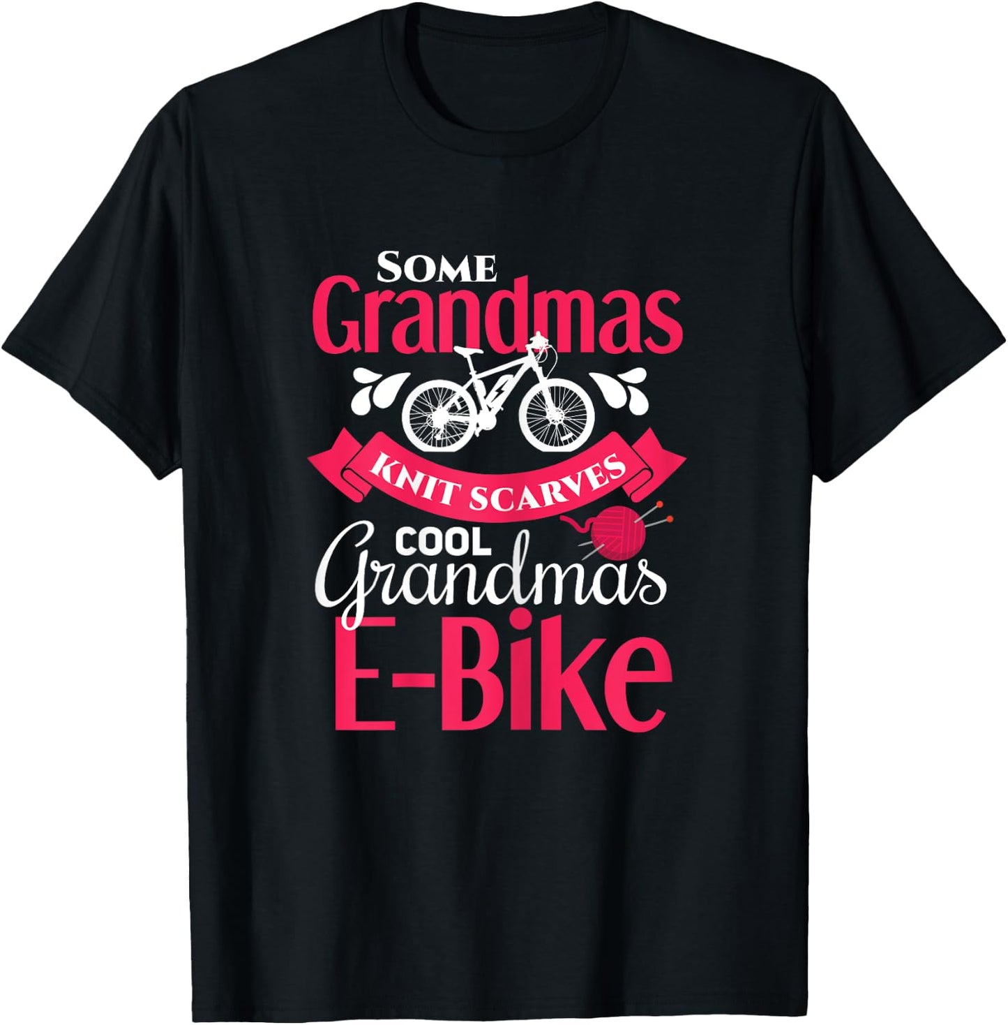 E-Biker Shirt for Grandma E-Bike Grandmother E-Biking T-Shirt - T-Shirt | Black