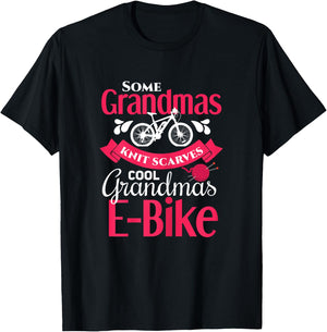 E-Biker Shirt for Grandma E-Bike Grandmother E-Biking T-Shirt - T-Shirt | Black