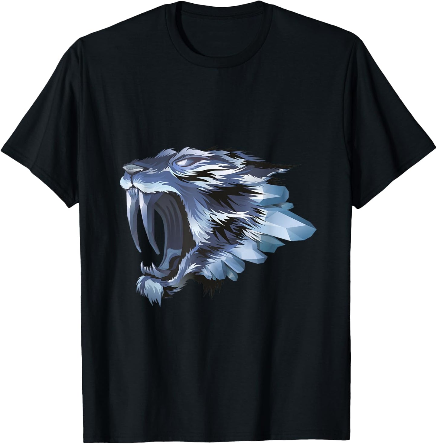 Prehistoric Smilodon Saber-Toothed Tiger T-Shirt - T-Shirt | Black