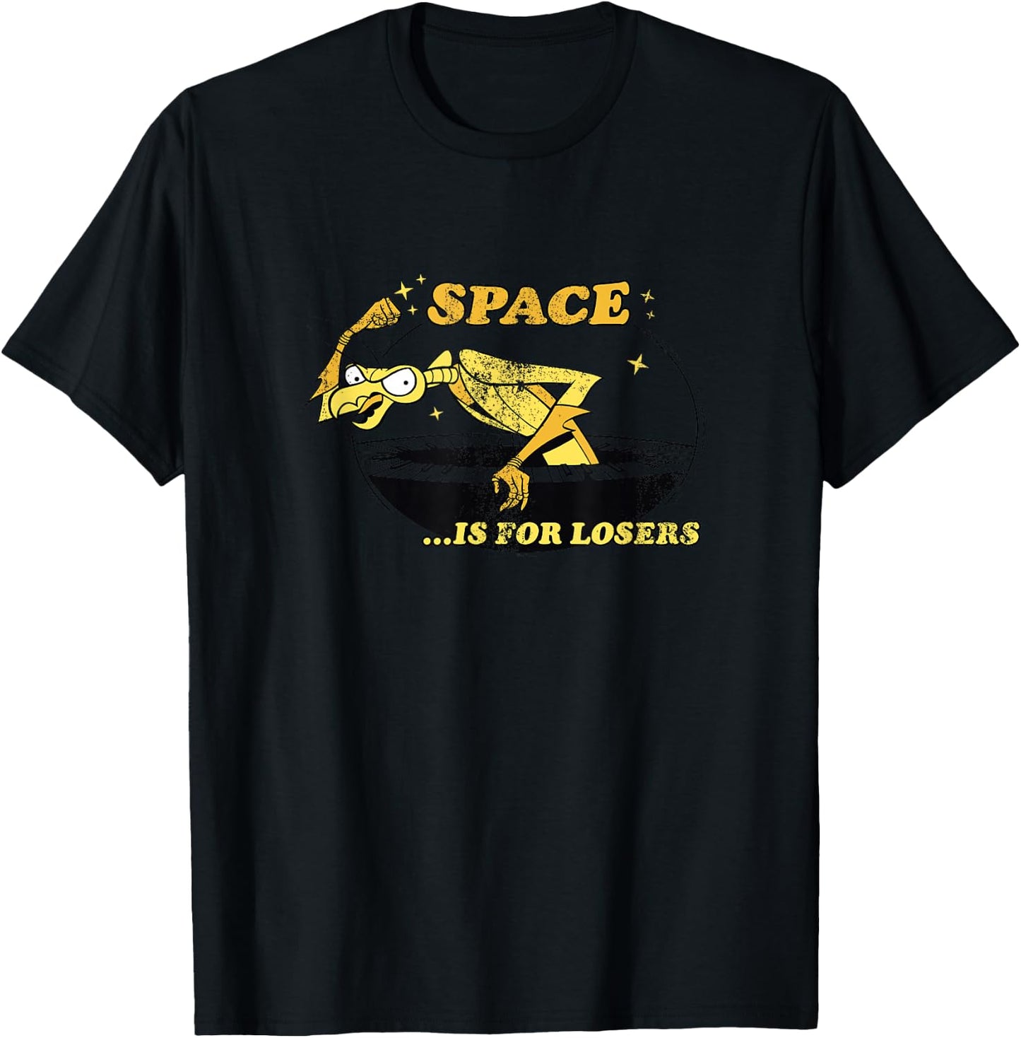 Space Ghost Vintage Zorak Space Is For Losers Distressed T-Shirt - T-Shirt | Black