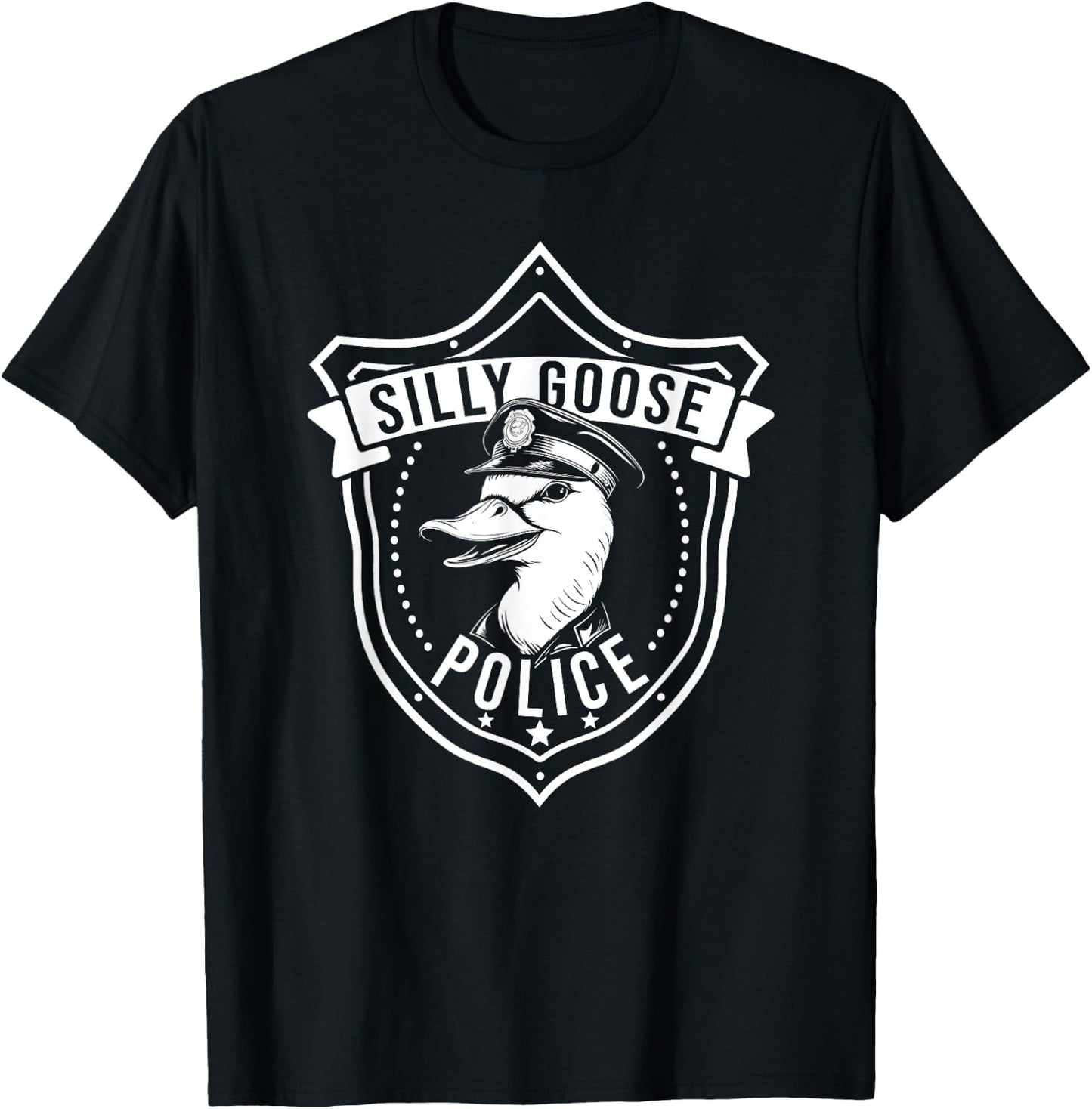 Silly Goose Police Funny Cop Meme Men Women Kids T-Shirt - T-Shirt | Black