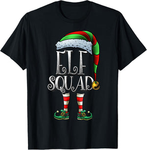 The Elf Squad Shirt Matching Family Elf Squad Christmas Elf T-Shirt - T-Shirt | Black