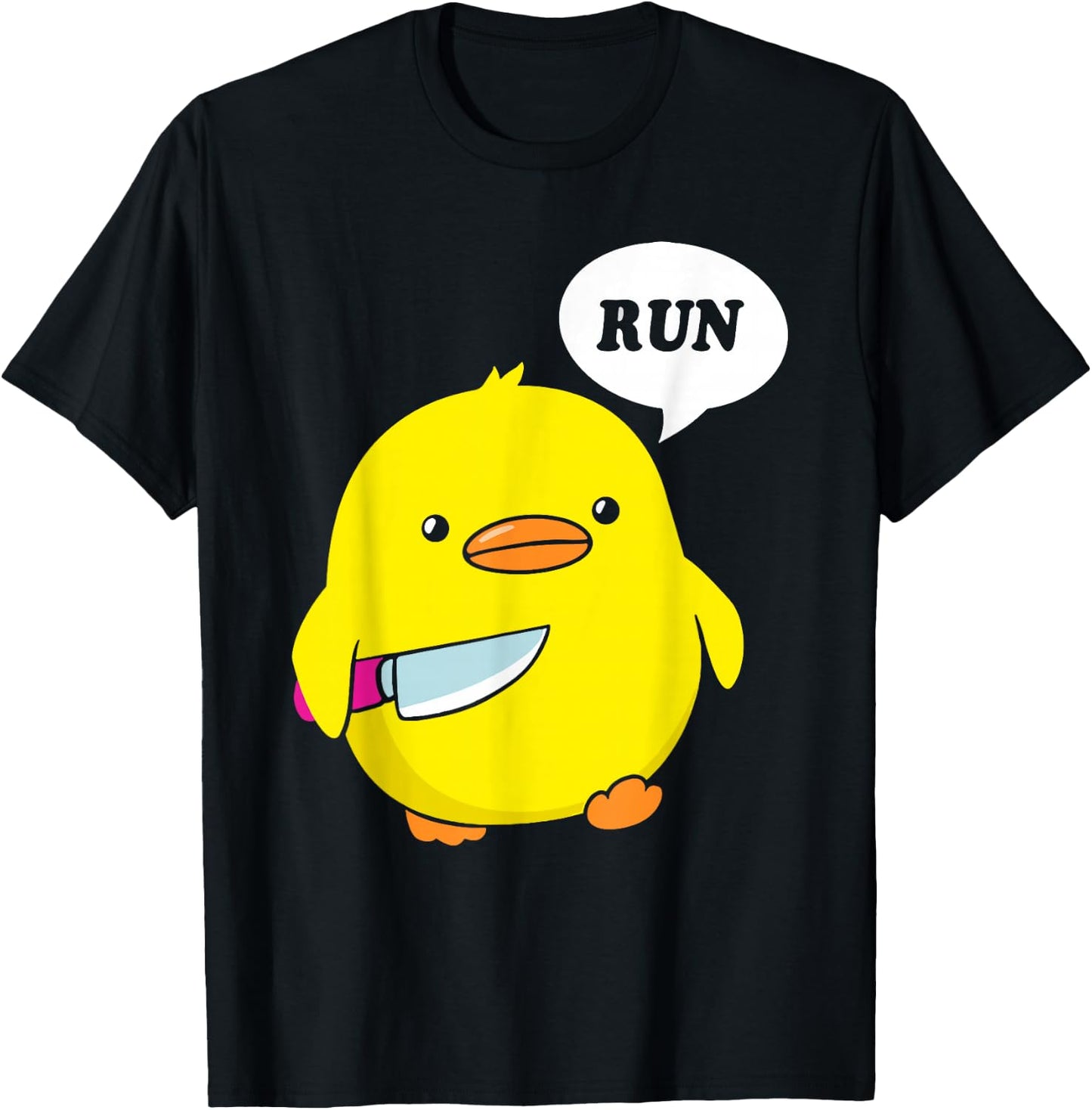 Slasher Duck Funny Duck With Knife T-Shirt - T-Shirt | Black