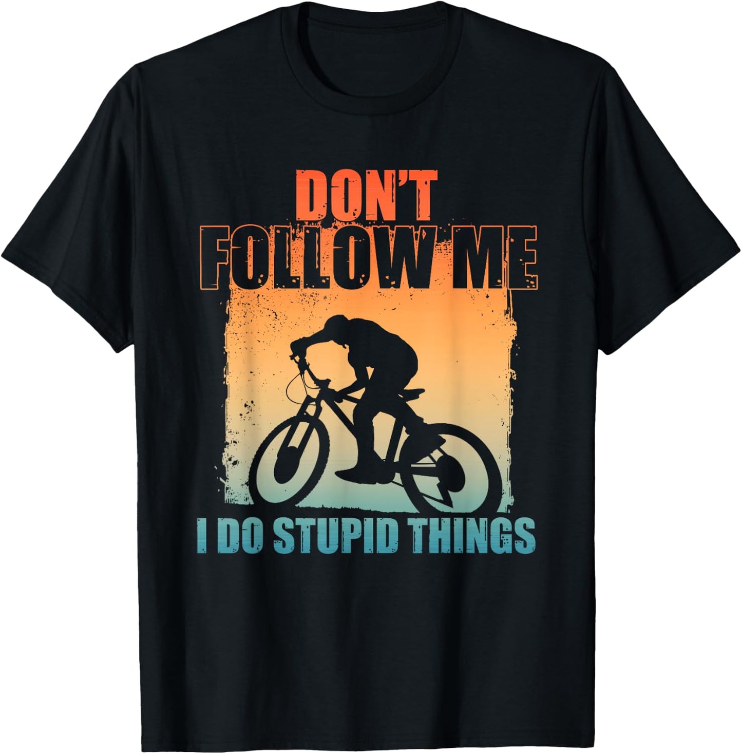 Funny Mountain Biking Art Women Cycling Downhill MTB T-Shirt - T-Shirt | Black