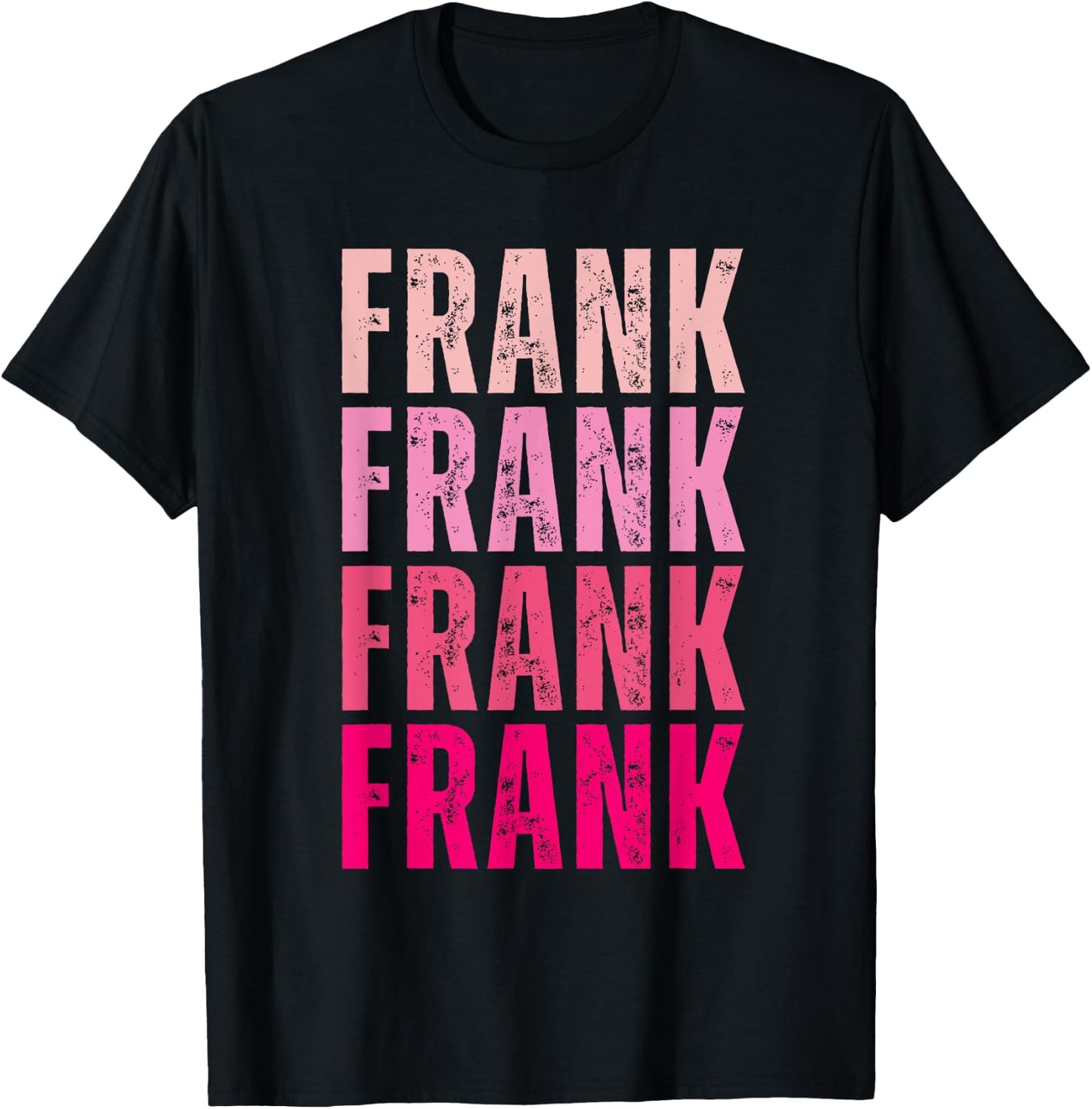Vintage Frank First Name Boy Kids Personalized Girl 80's T-Shirt - T-Shirt | Black