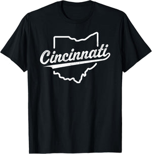 Retro Cincinnati Ohio 1788 vintage script throwback T-Shirt - T-Shirt | Black