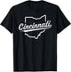 Retro Cincinnati Ohio 1788 vintage script throwback T-Shirt - T-Shirt | Black