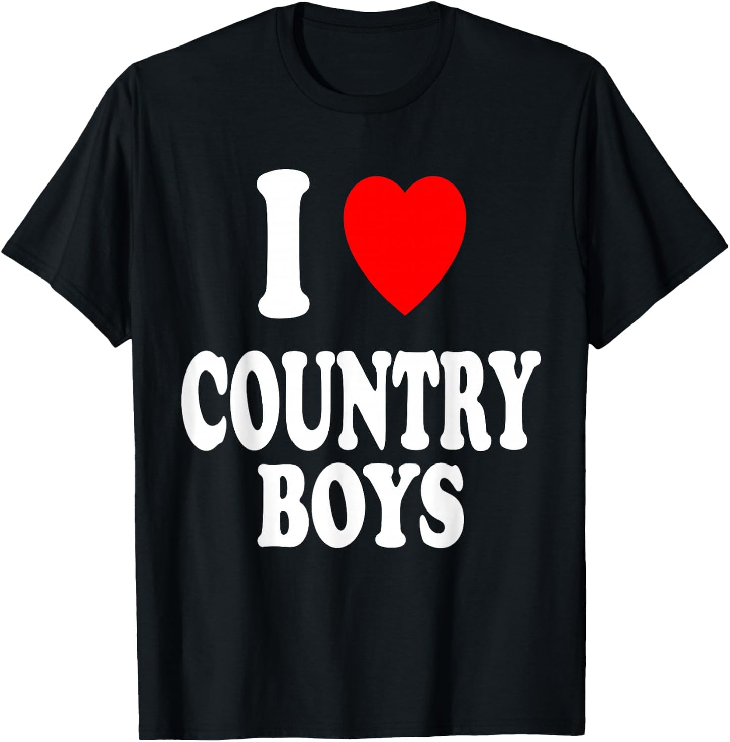 I Heart (Love) Country Boys Attraction Southern South T-Shirt - T-Shirt | Black