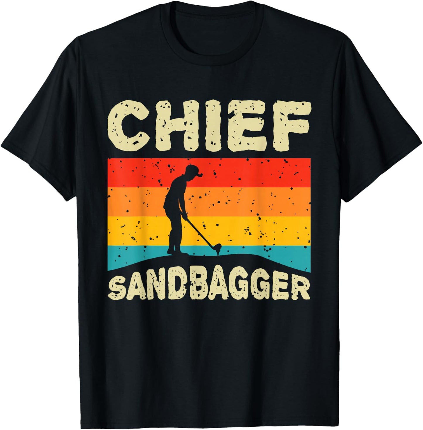 Chief Sandbagger Gag Golf T-Shirt - T-Shirt | Black