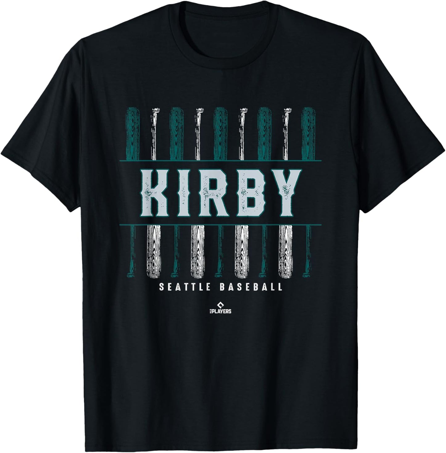 Vintage Baseball Bat Gameday George Kirby Seattle MLBPA T-Shirt - T-Shirt | Black