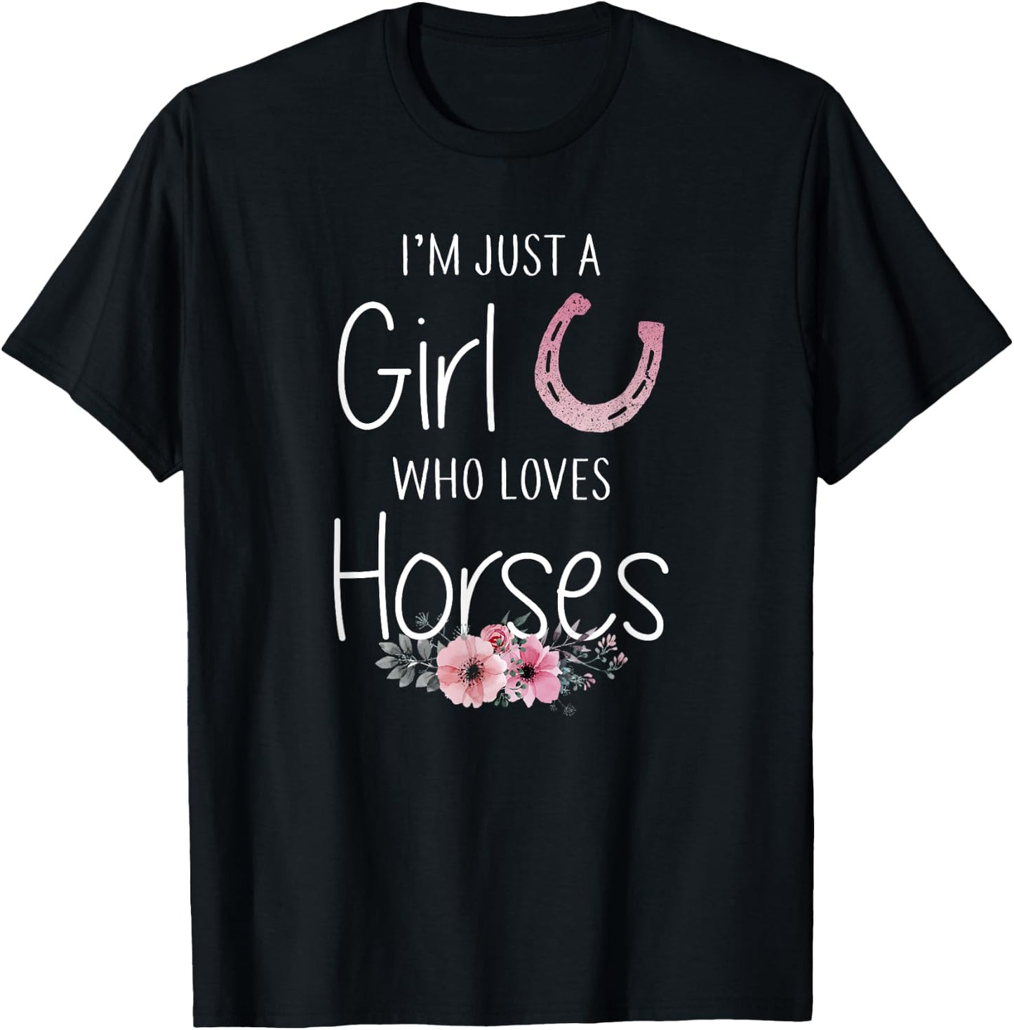 Horse Shirt For Girls Teens Women Horse Lovers T-Shirt - T-Shirt | Black