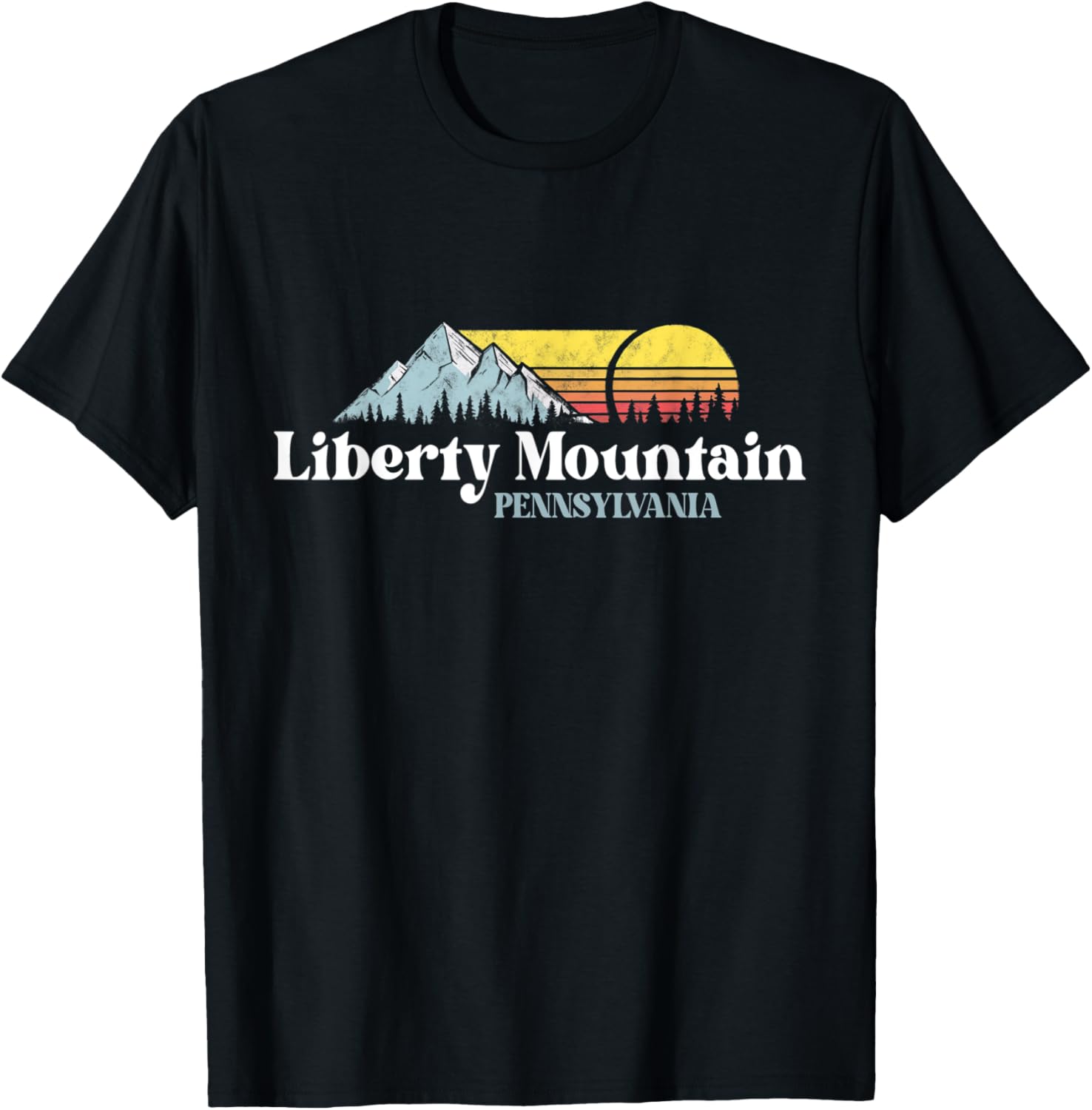 Liberty Mountain PENNSYLVANIA, Ski Trip Snowboarding Slopes T-Shirt - T-Shirt | Black