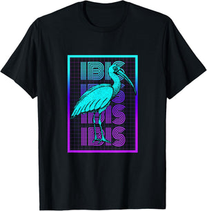Ibis Bird Vintage Retro Ibis T-Shirt - T-Shirt | Black