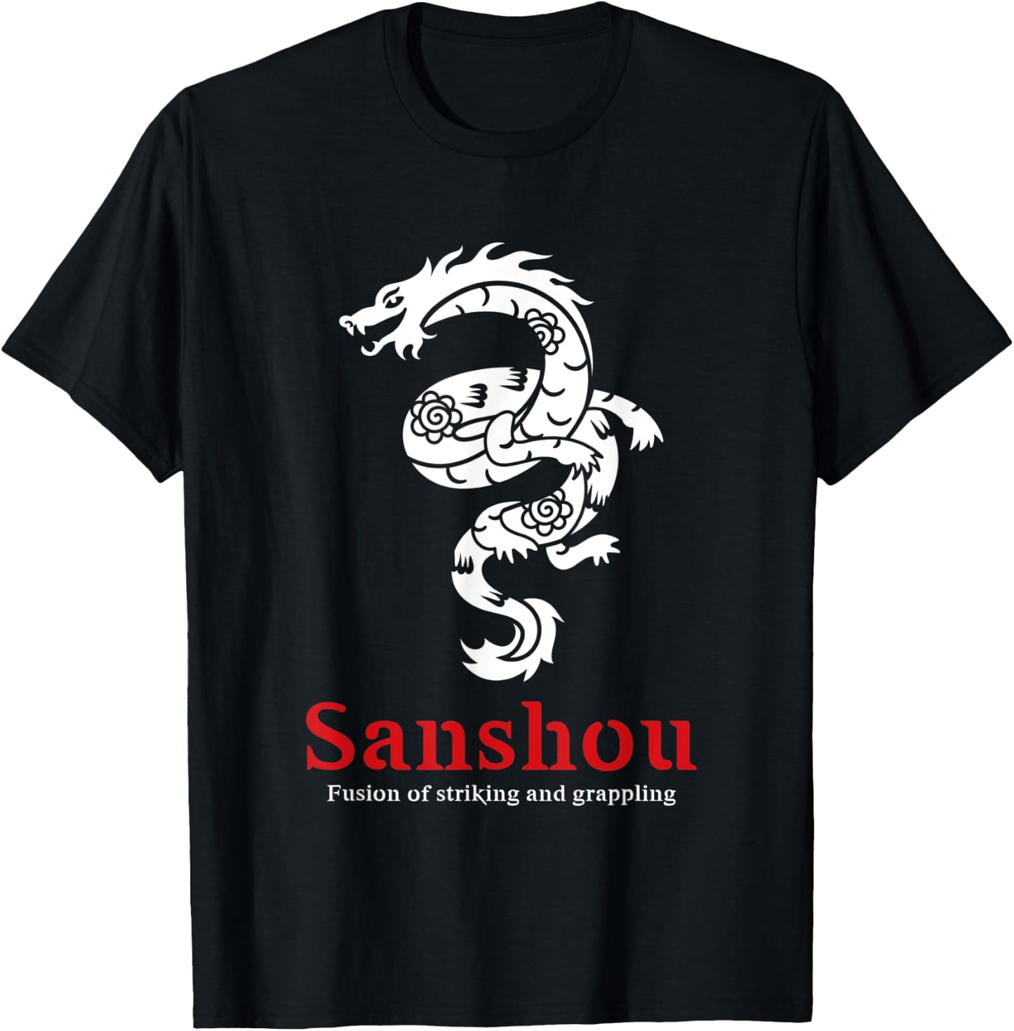 Sanshou Dragon Sanda Chinese Boxing Martial Arts T-Shirt - T-Shirt | Black