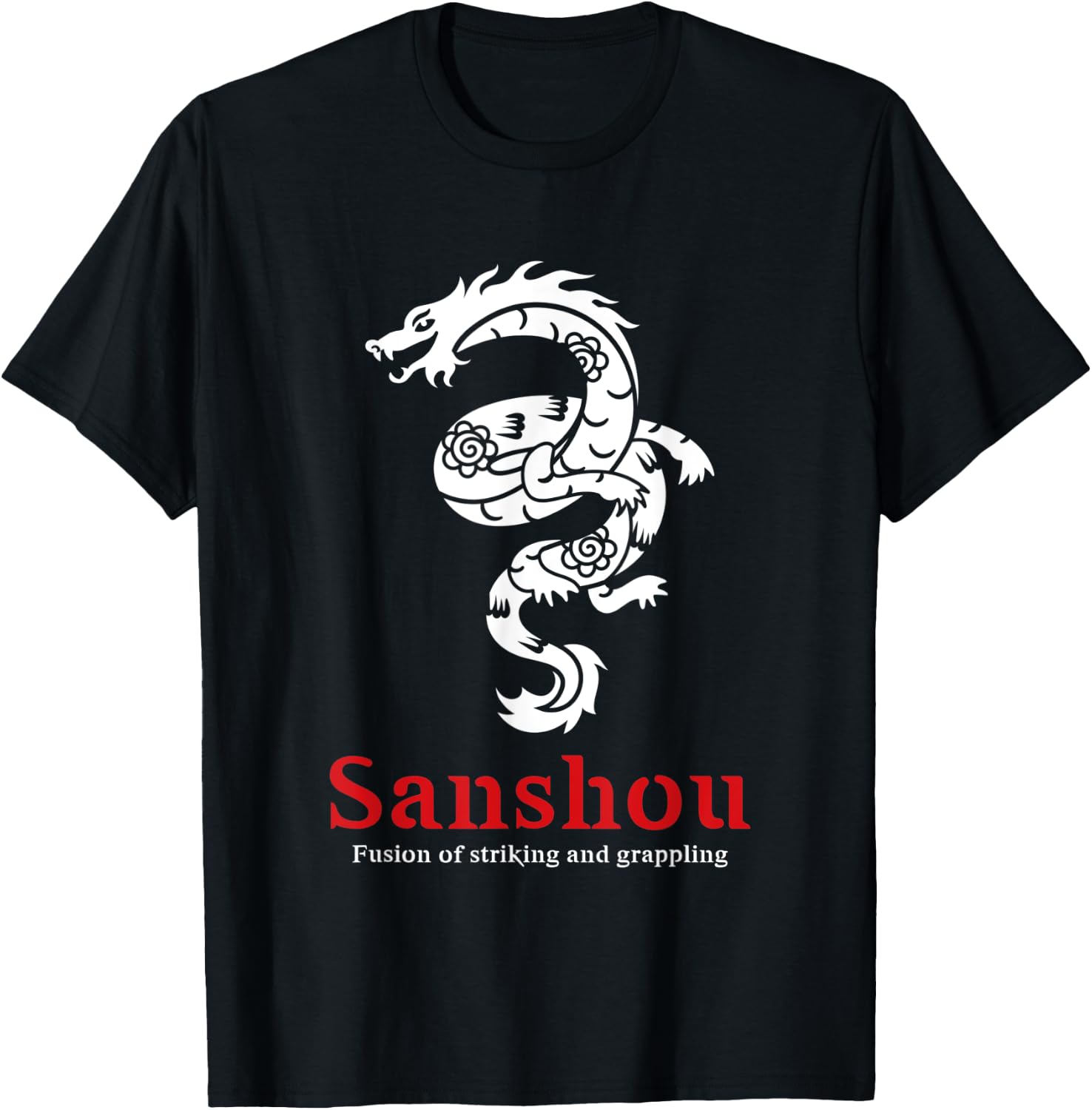 Sanshou Dragon Sanda Chinese Boxing Martial Arts T-Shirt - T-Shirt | Black