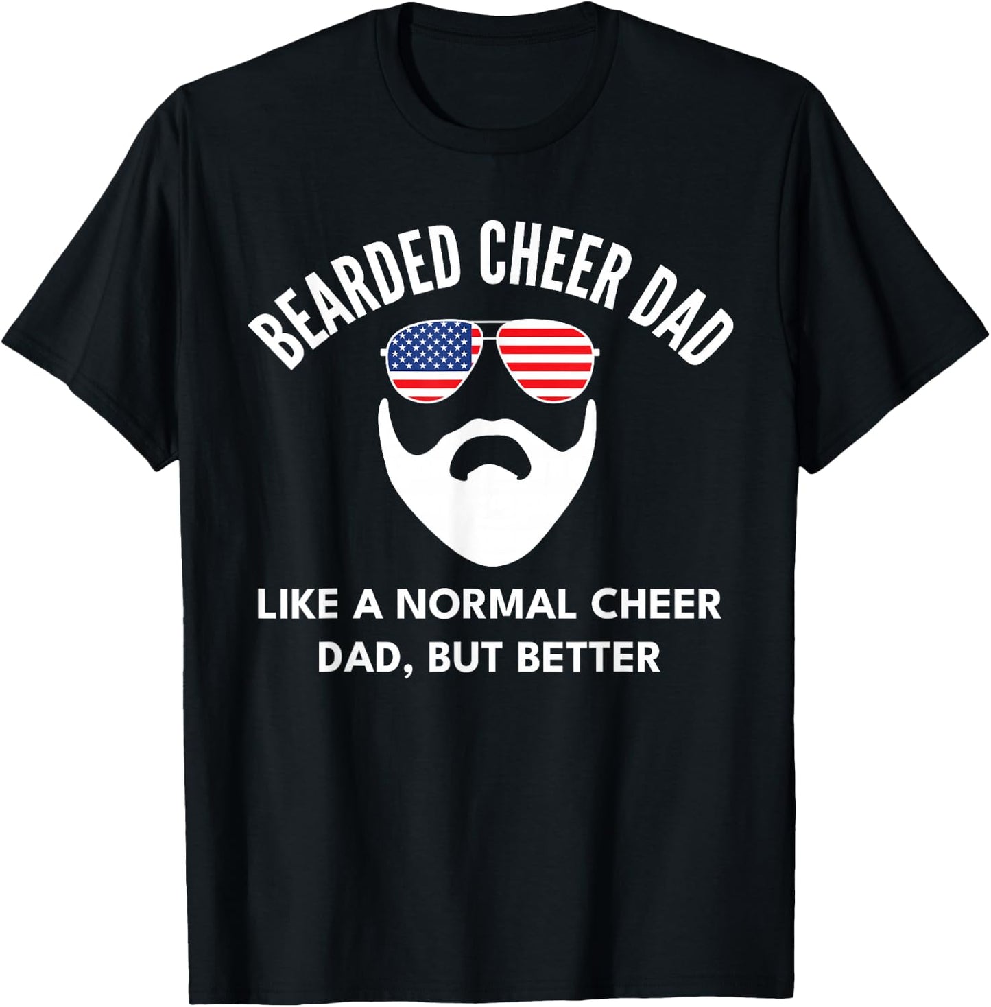 Cheer Dad Bearded Definition Cheerleading Funny T-Shirt - T-Shirt | Black