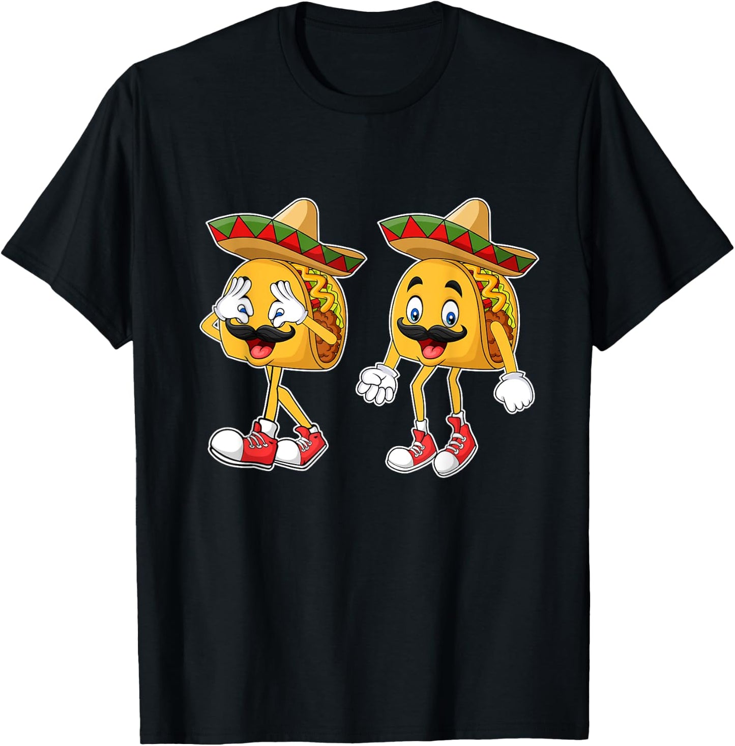 Cute Taco Griddy Dance Cinco de Mayo 2024 Boys Girls Men T-Shirt - T-Shirt | Black
