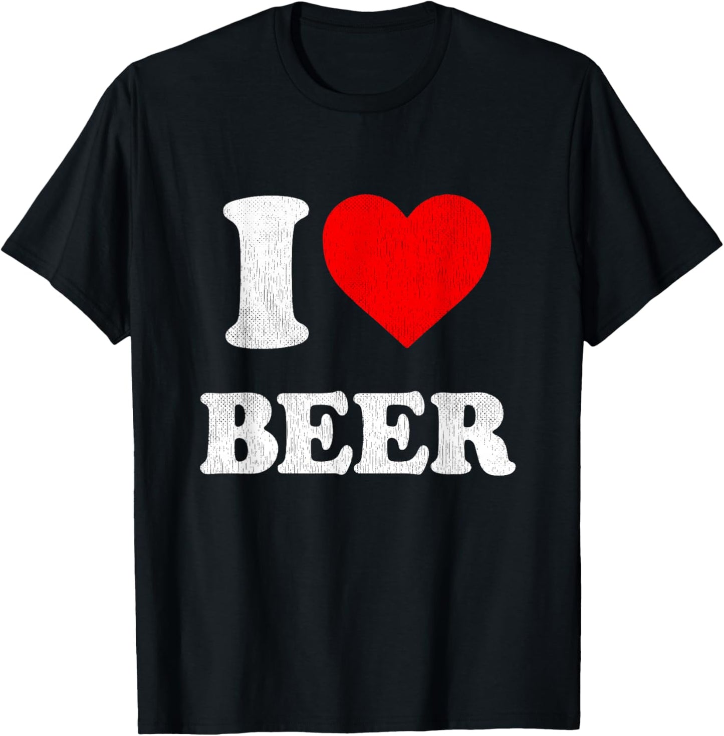 I Heart Beer Funny Drinking Merch I Love Beer T-Shirt - T-Shirt | Black