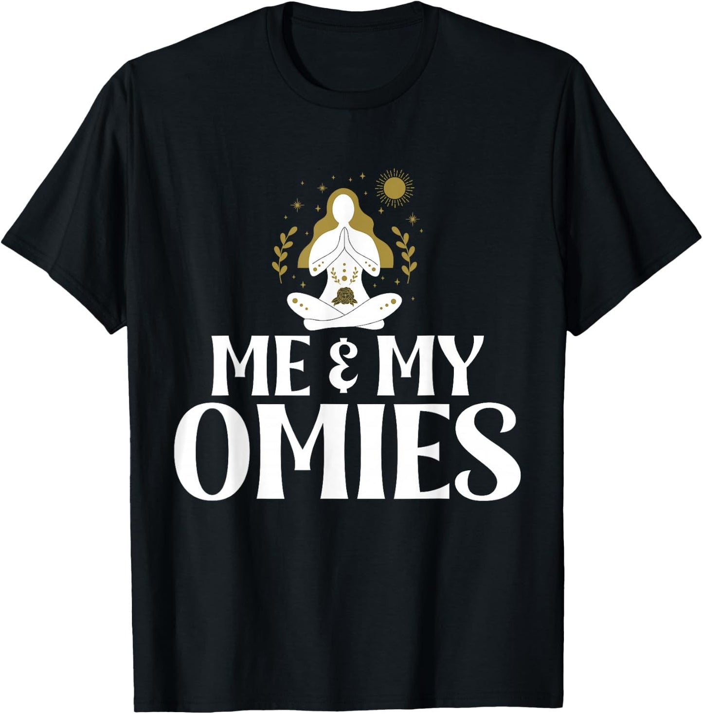Me & My Omies Symbol Namaste Om Religion Meditation Yogis T-Shirt - T-Shirt | Black