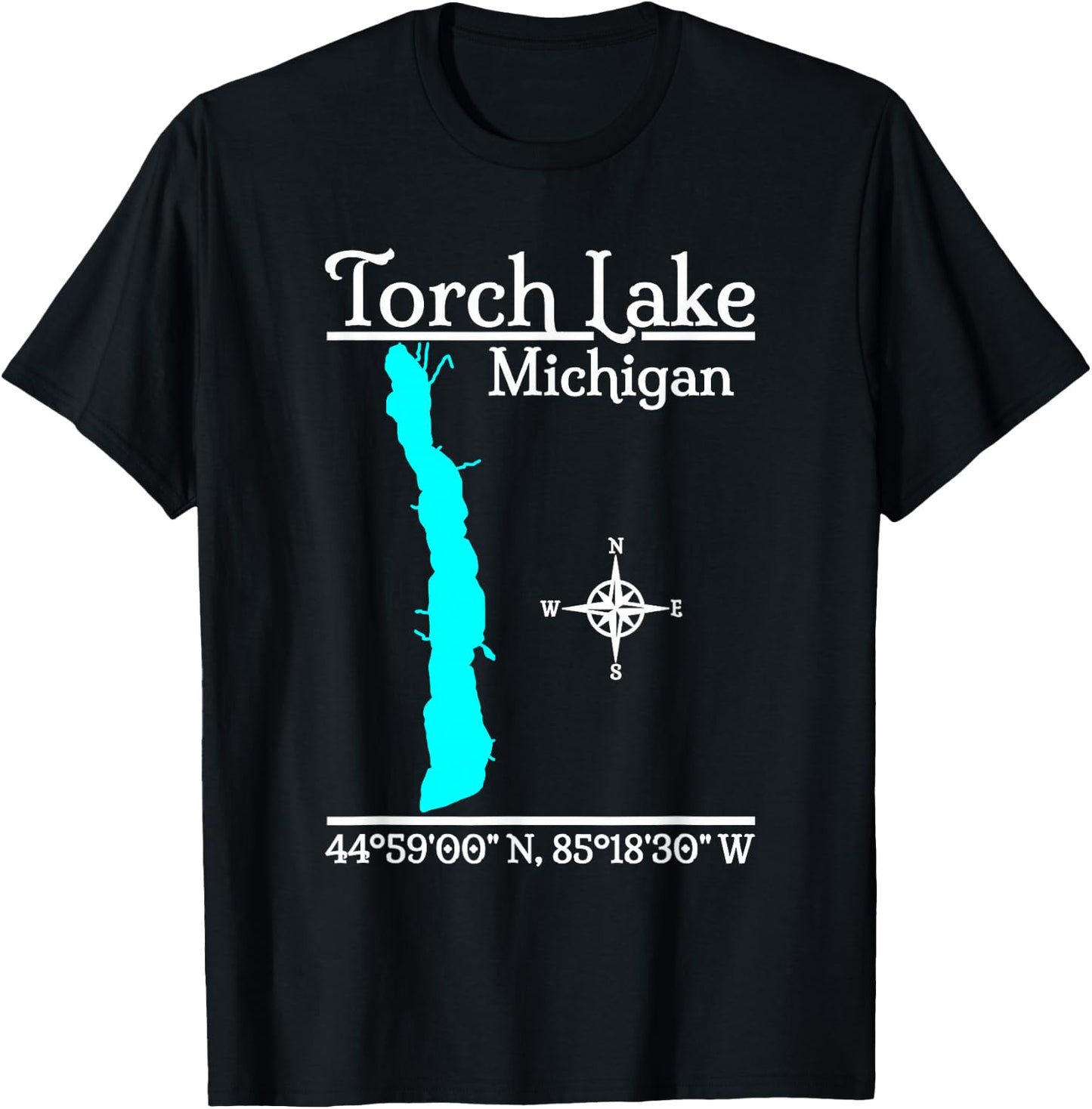 Torch Lake, Michigan T-Shirt - T-Shirt | Black