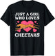 Funny Cheetah Design Girls Kids Youth Zookeepers T-Shirt - T-Shirt | Black