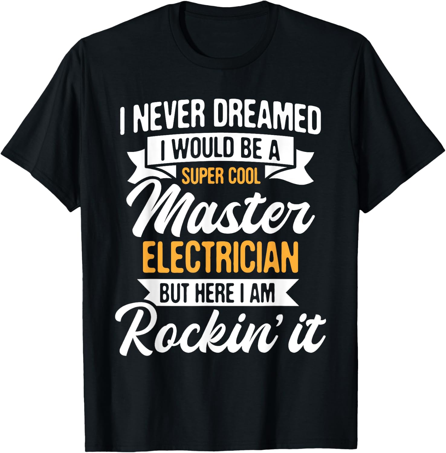 Cool Master Electrician - Electrical Worker Lineman T-Shirt - T-Shirt | Black