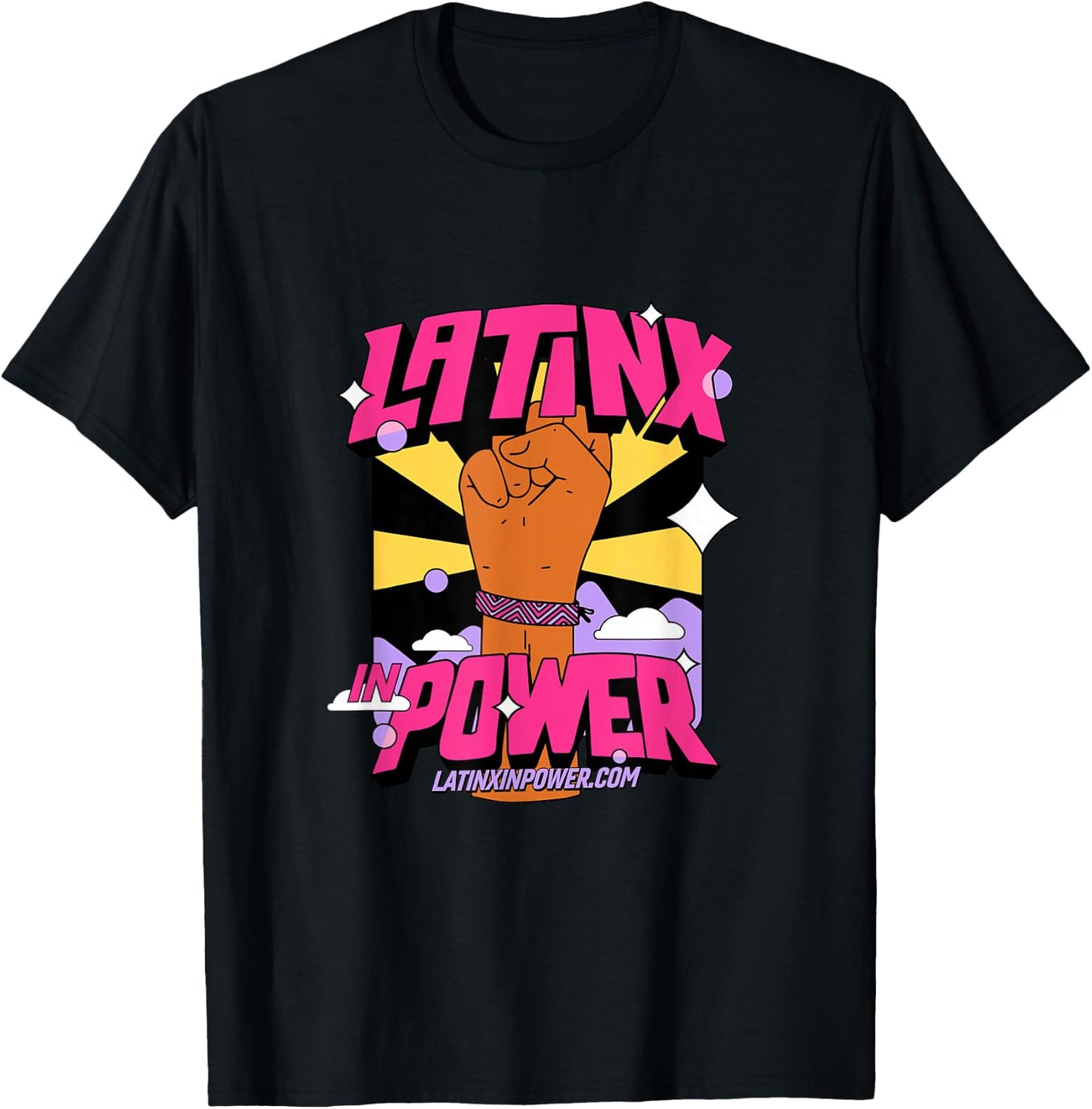 Latinx in Power celebrates Latin American individuals T-Shirt - T-Shirt | Black