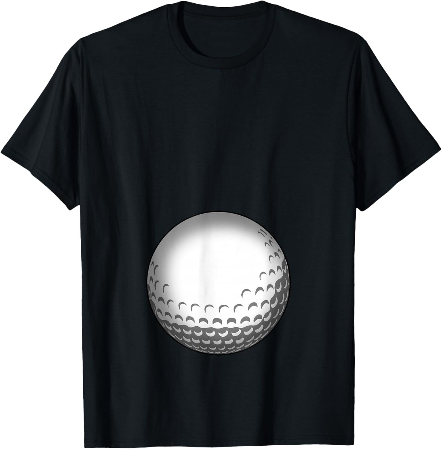 Funny Golf Player Baby Belly Mum T-Shirt - T-Shirt | Black