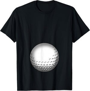 Funny Golf Player Baby Belly Mum T-Shirt - T-Shirt | Black
