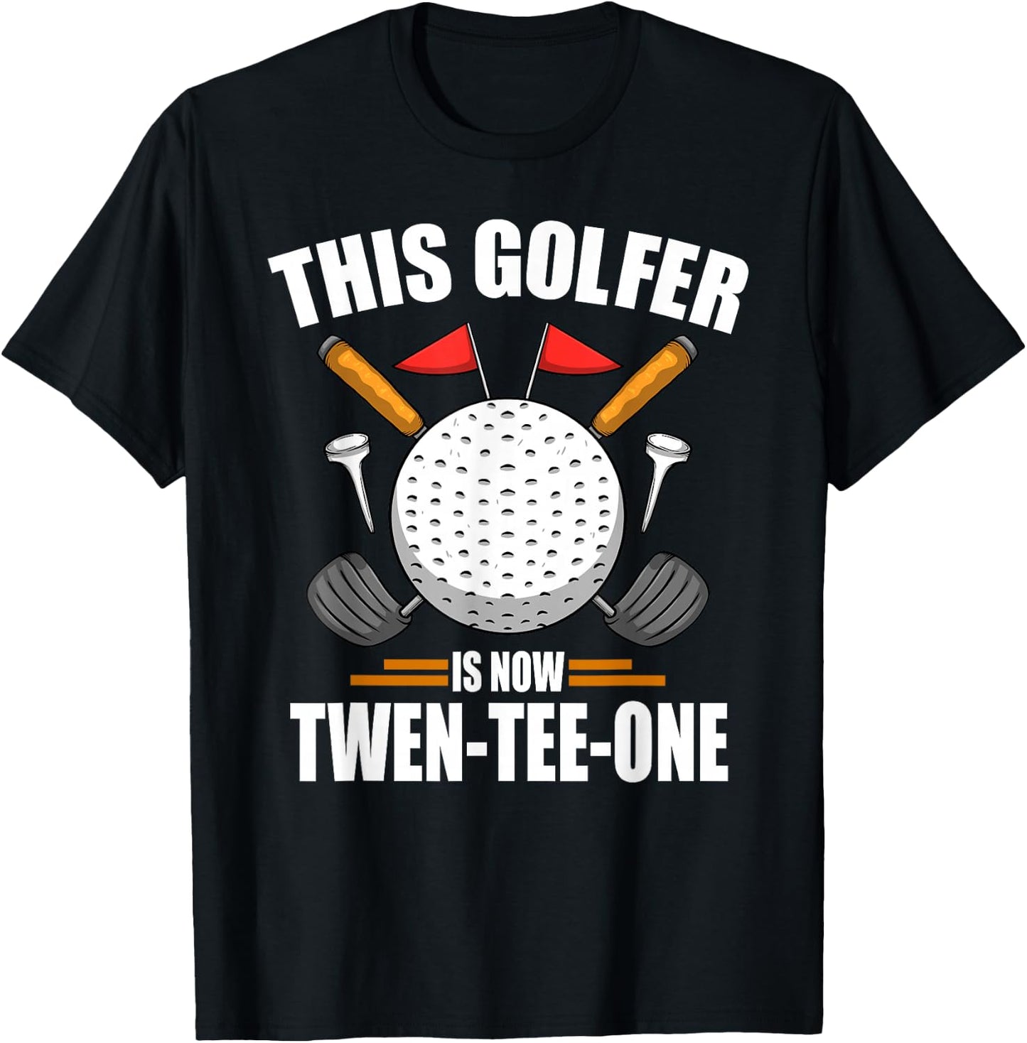 Birthday Golf Shirts 21st Year Old Golfer Golfing T-Shirt - T-Shirt | Black