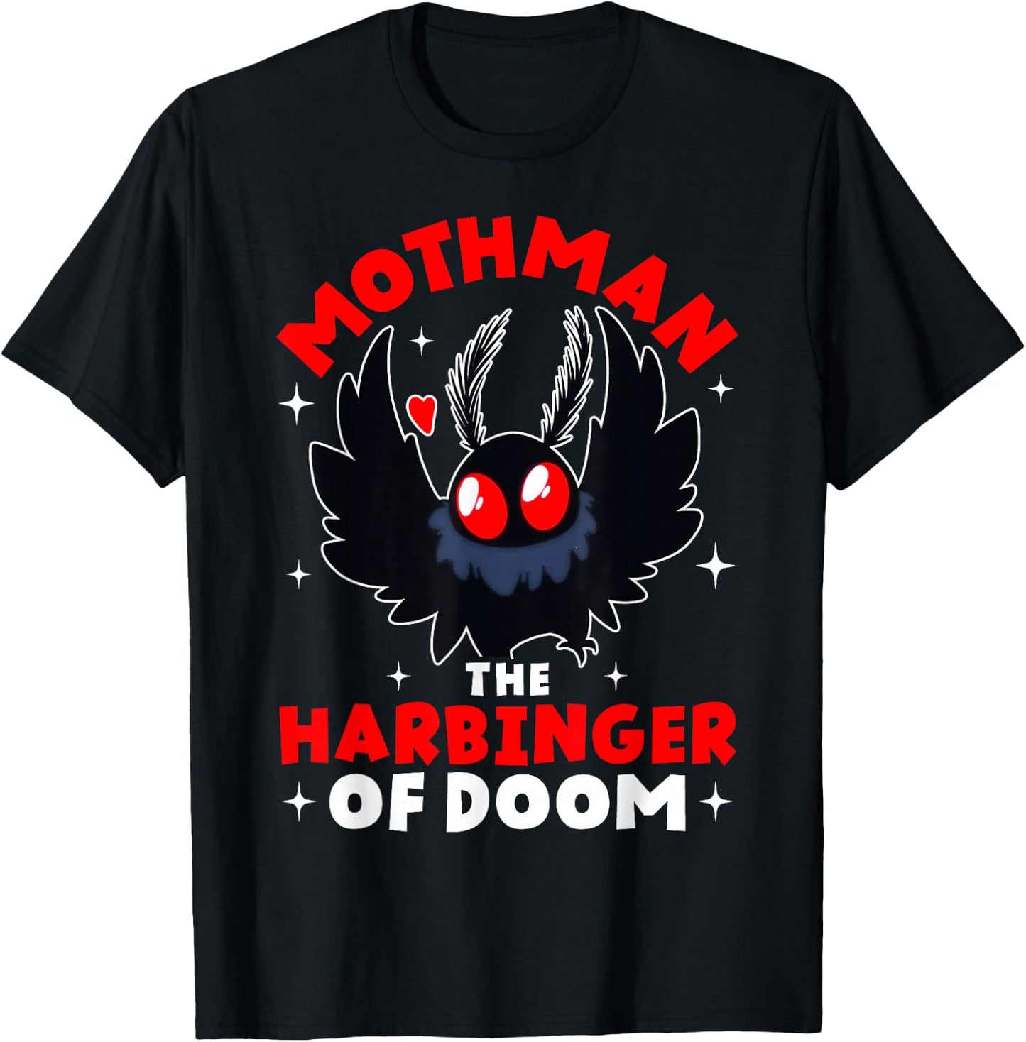 Mothman The Harbinger of Doom Cryptid Cryptozoology T-Shirt - T-Shirt | Black