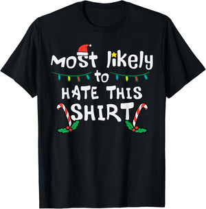 Christmas Likely Hate This Xmas Family Men Women Kids T-Shirt - T-Shirt | Black