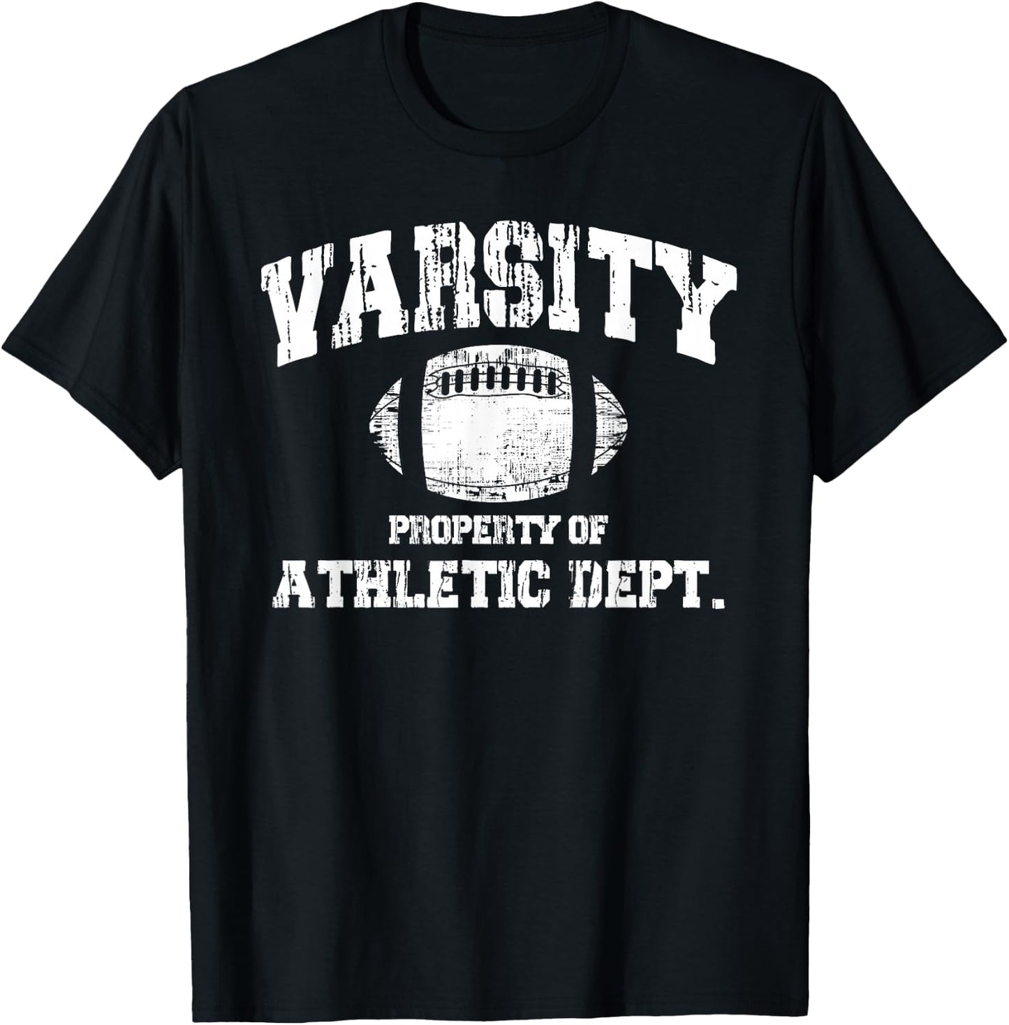 Varsity Football Player High School Athletic Dept Football T-Shirt - T-Shirt | Black