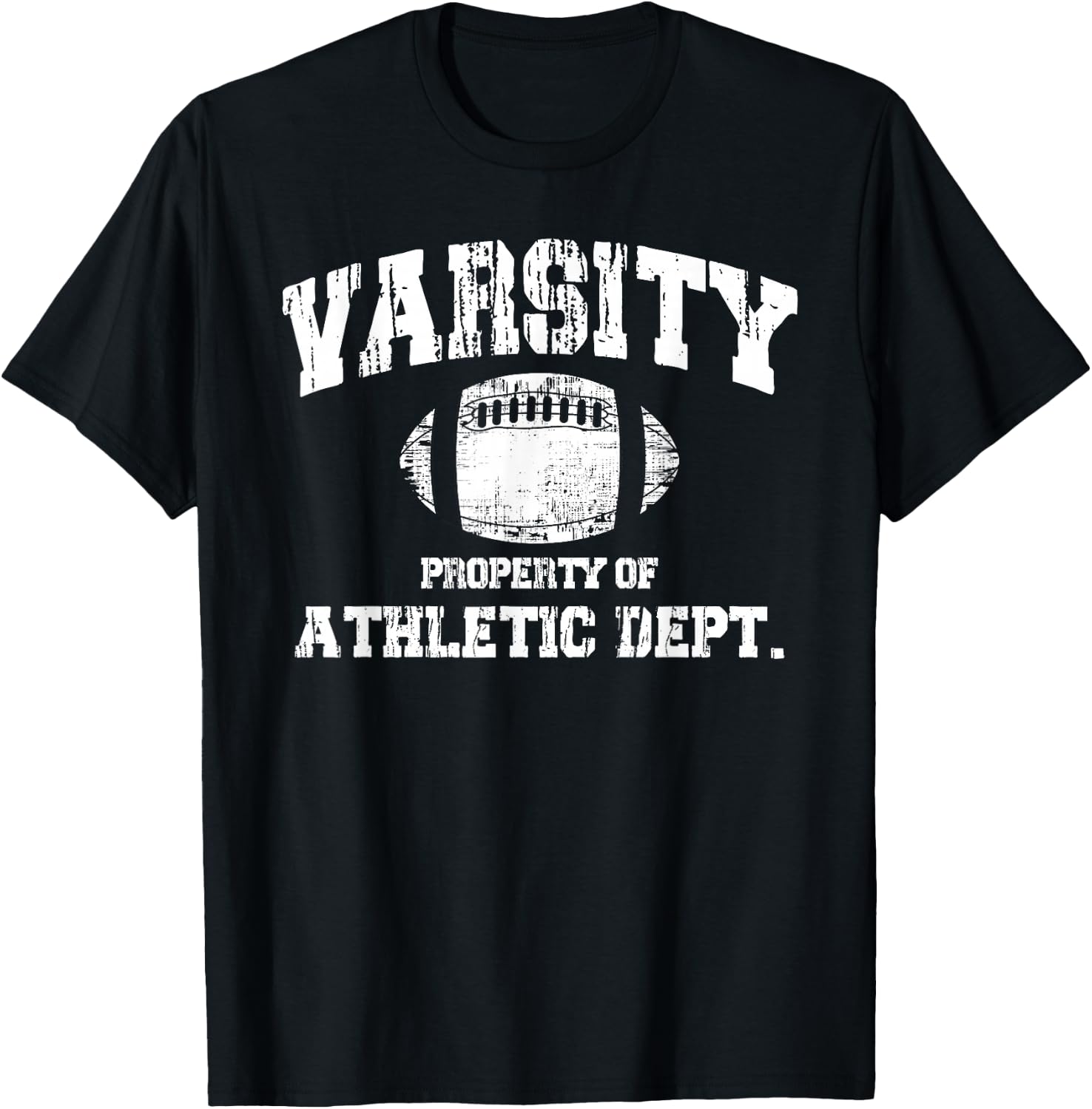 Varsity Football Player High School Athletic Dept Football T-Shirt - T-Shirt | Black