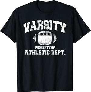 Varsity Football Player High School Athletic Dept Football T-Shirt - T-Shirt | Black