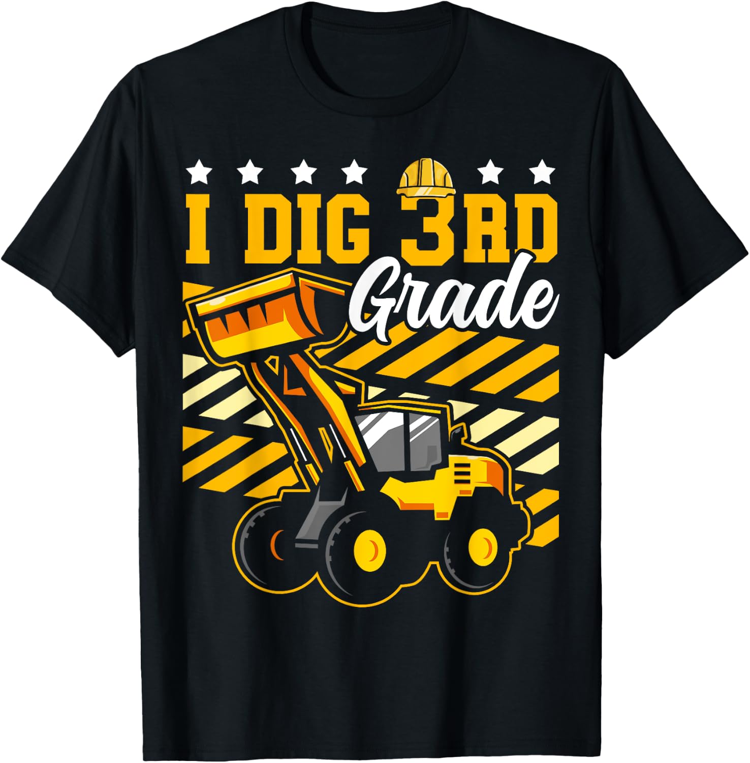 I Dig 3rd Grade Bulldozer Funny Construction Back to School T-Shirt - T-Shirt | Black