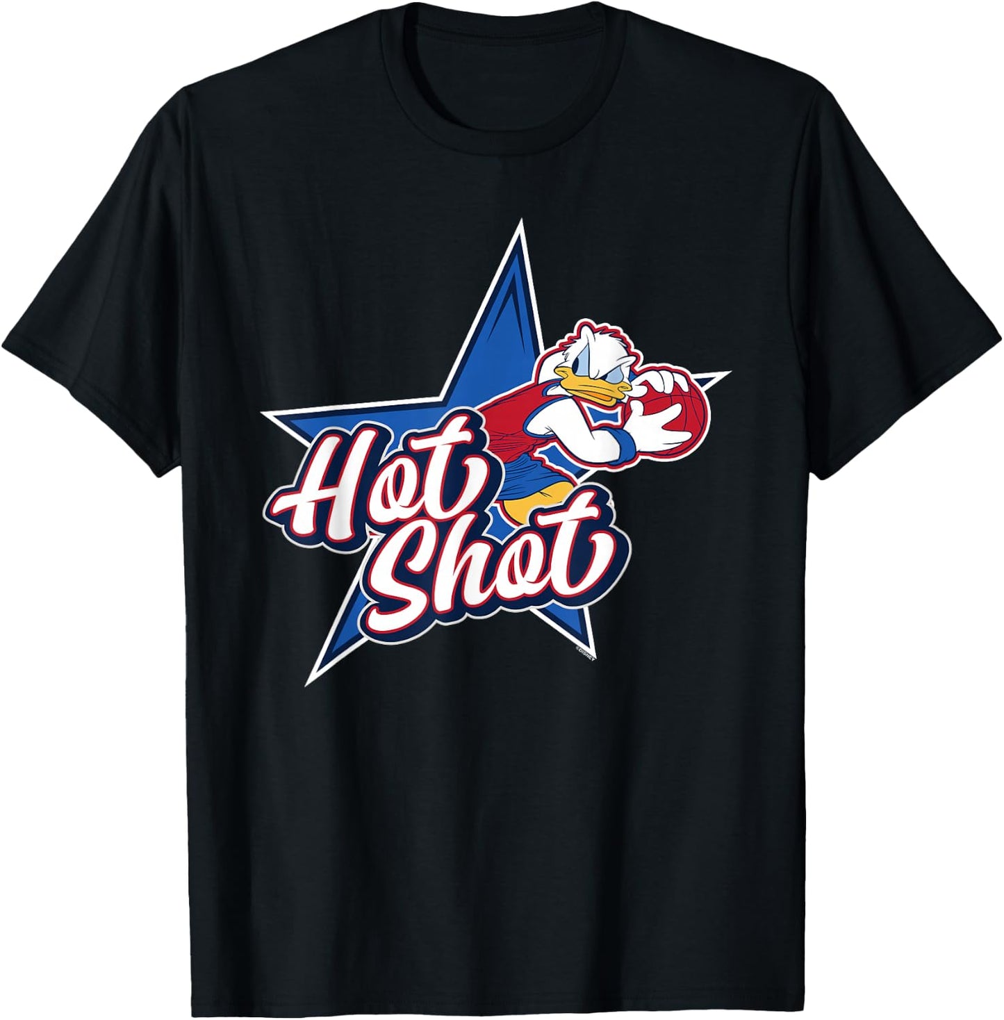 Disney Donald Duck Sports Basketball Star Hot Shot T-Shirt - T-Shirt | Black