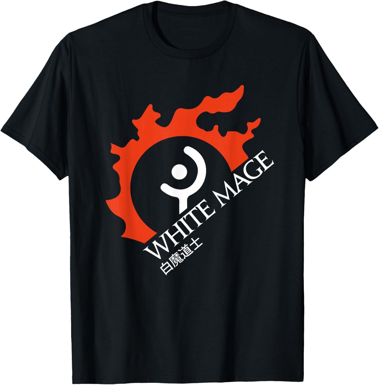 White Mage - For Warriors of Light & Darkness T-Shirt - T-Shirt | Black