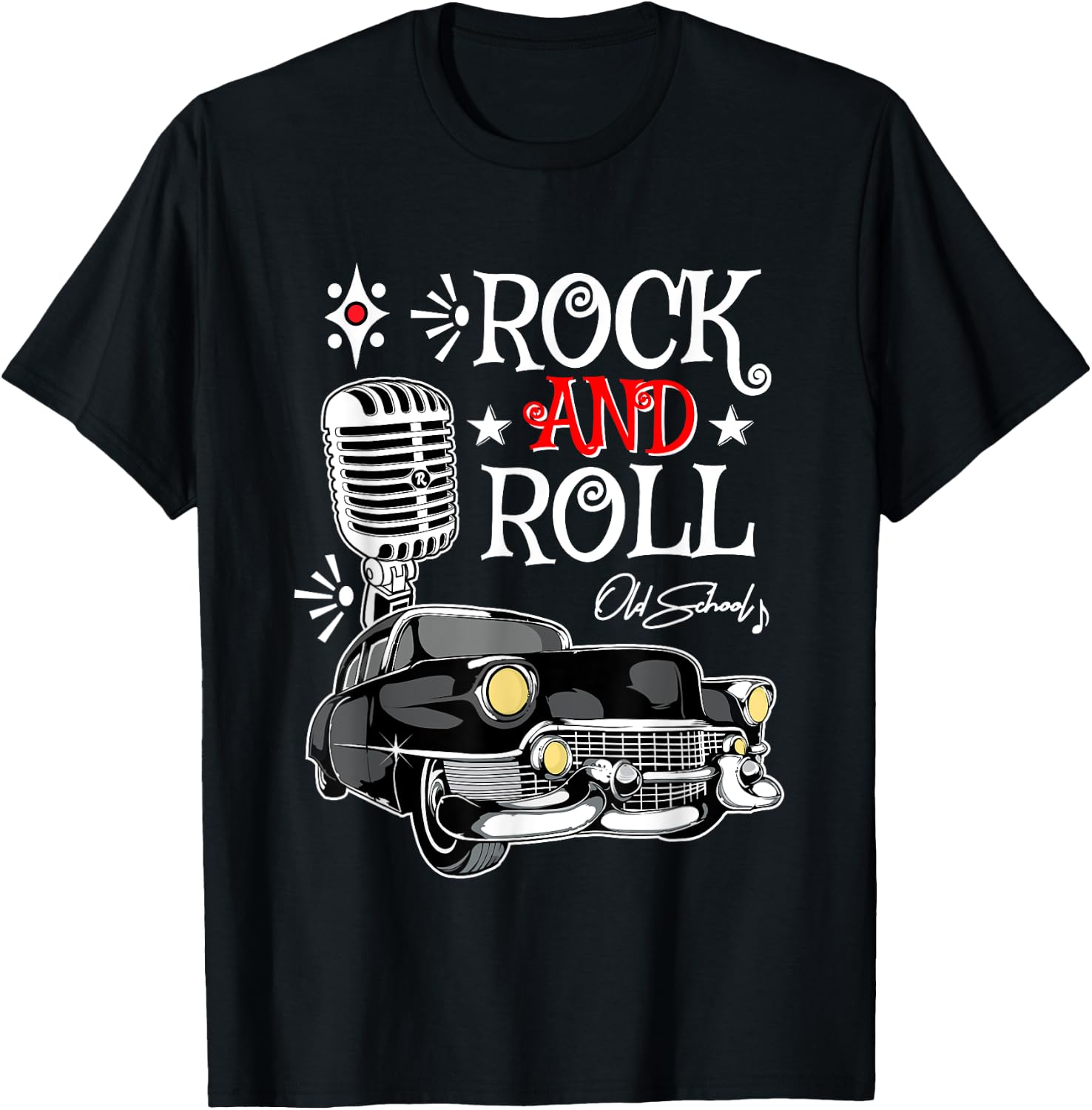 1950s Retro Rockabilly 50s Sock Hop Greaser Rock and Roll T-Shirt - T-Shirt | Black