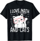 I Love Math And Cats T-Shirt - T-Shirt | Black