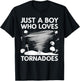 Funny Tornado Art Boys Weather Storm Tornado Chaser T-Shirt - T-Shirt | Black