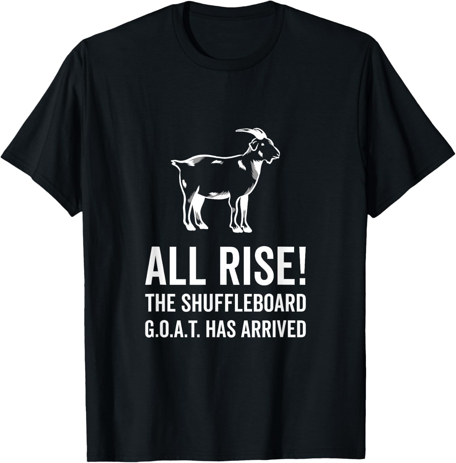 GOAT Shuffleboard Champion T-Shirt - T-Shirt | Black