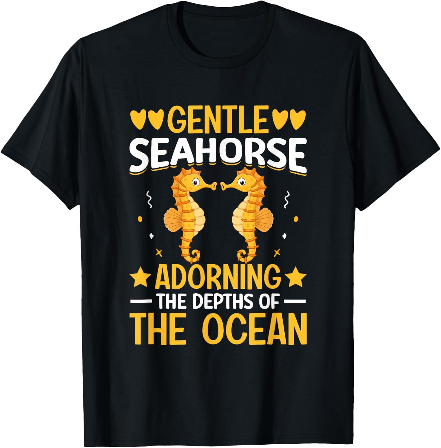 Gentle Seahorse Adorning The Depths Of The Ocean I Seahorse T-Shirt - T-Shirt | Black