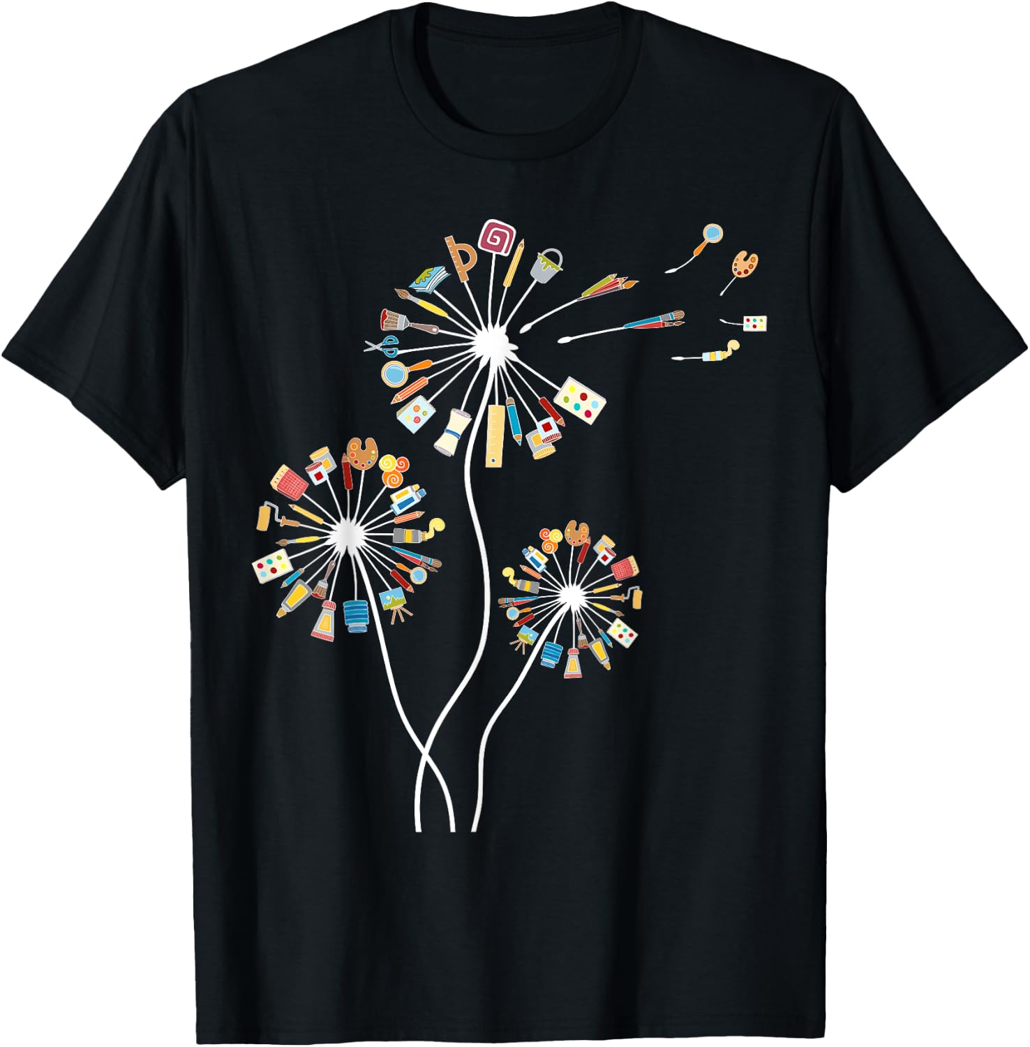 Dandelion Art Shirt for Artist or Art Teacher | Creative Art T-Shirt - T-Shirt | Black