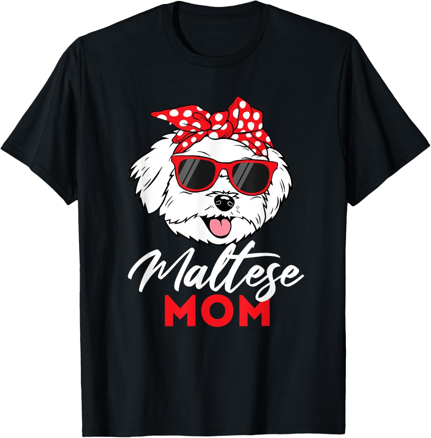 Maltese Mom - Mother's Day Dog Lover Animal Lover Puppies Women Kids T-Shirt - T-Shirt | Black