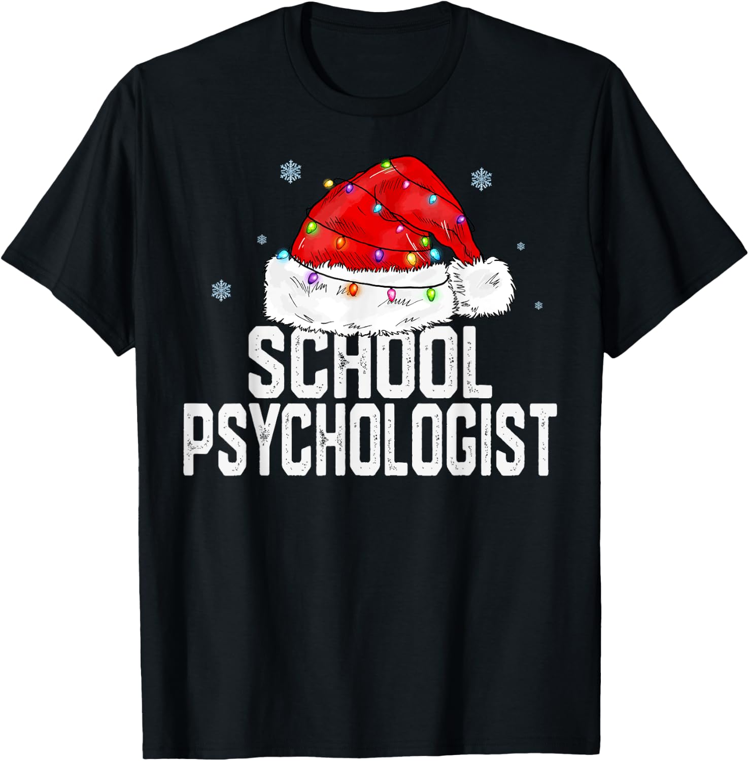 School Psychologist Santa Claus Christmas Family Matching T-Shirt - T-Shirt | Black